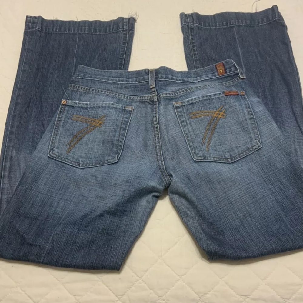 7 For All Mankind Dojo Flare Leg Trouser Jeans 31